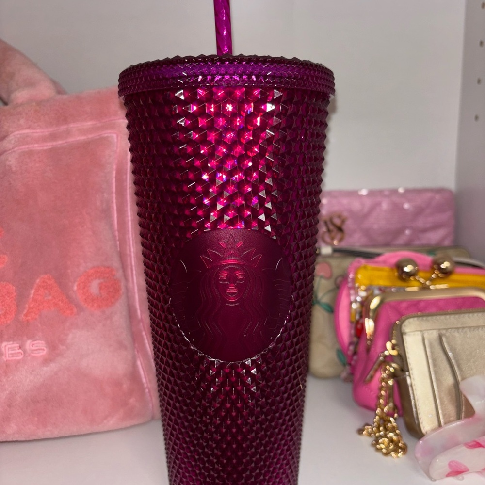 Starbucks Fuchsia Studded Tumbler